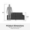Benitez Twin 76'' Wide Faux Leather Tufted Back Convertible Sofa