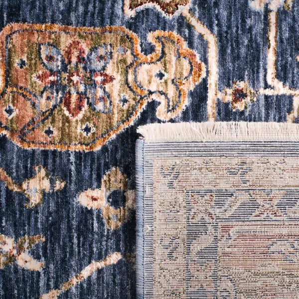 Bennet Oriental Area Rug in Dark Blue/Red 9'9 x 13