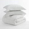 Bensley White/Gray Microfiber Modern & Contemporary Duvet Cover Set, Full/Queen