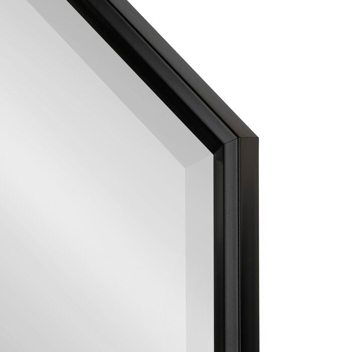 22" H x 25.5" W Black Bensonhurst Beveled Accent Mirror