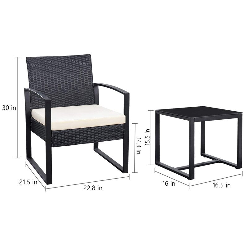 Beoll Metal 2 - Person Seating Group with Cushions (set of 2) CYB191