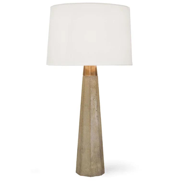 Beretta Concrete and Brass 30" Table Lamp