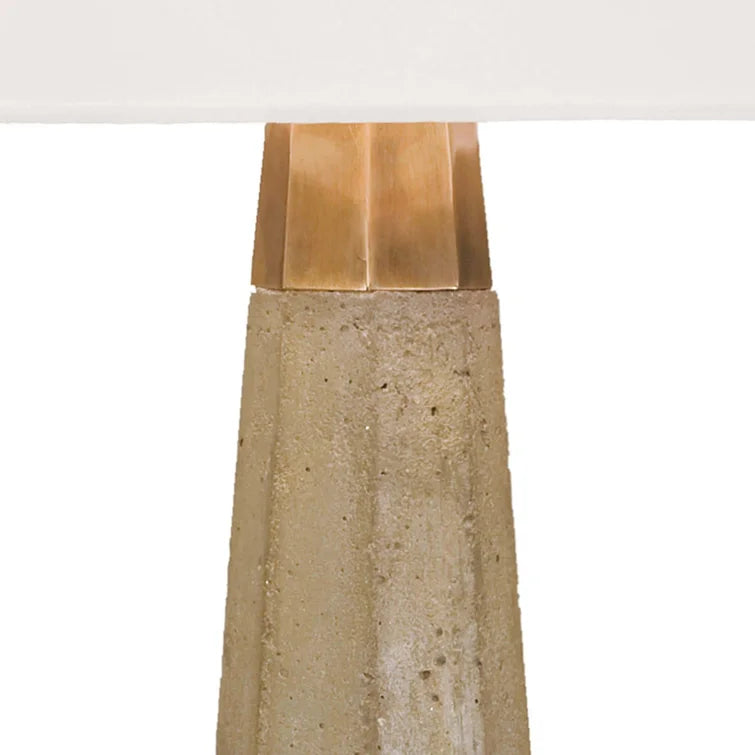 Beretta Concrete and Brass 30" Table Lamp