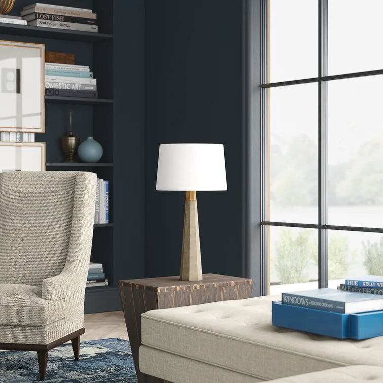 Beretta Concrete and Brass 30" Table Lamp