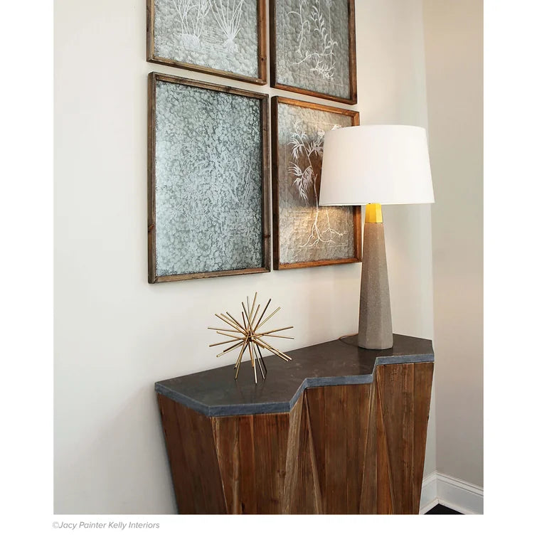 Beretta Concrete and Brass 30" Table Lamp