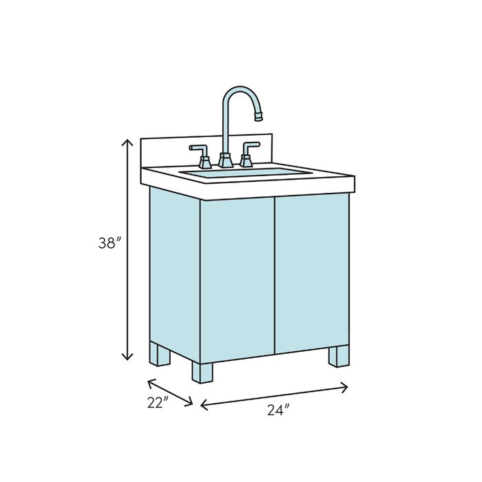 Bergin 24" Single Bathroom Vanity, Gray