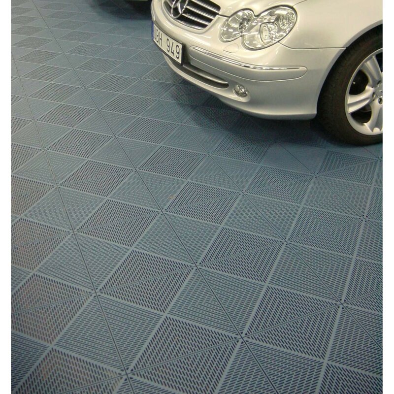Bergo Unique 14.9" x 14.9" Garage Flooring Drain Tiles CYB139