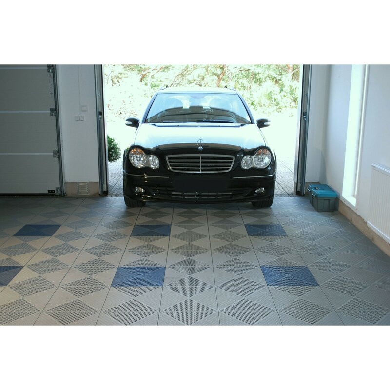 Bergo Unique 14.9" x 14.9" Garage Flooring Drain Tiles CYB139