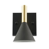 Bernadetta 1 - Light Dimmable Black/Gold Armed Sconce
