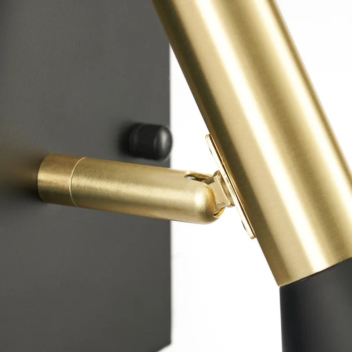 Bernadetta 1 - Light Dimmable Black/Gold Armed Sconce