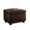 Bernadette 24'' Wide Faux Leather Tufted Rectangle Storage Ottoman with Storage