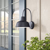 Bernadine Outdoor Barn Light, Black - 13.25