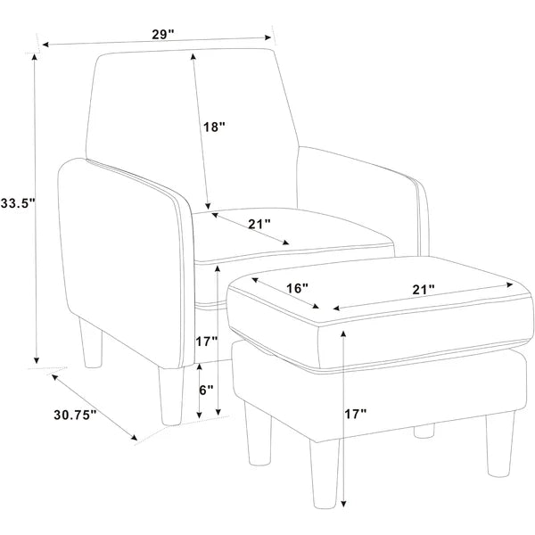 Berrilee 29'' Wide Armchair and Ottoman