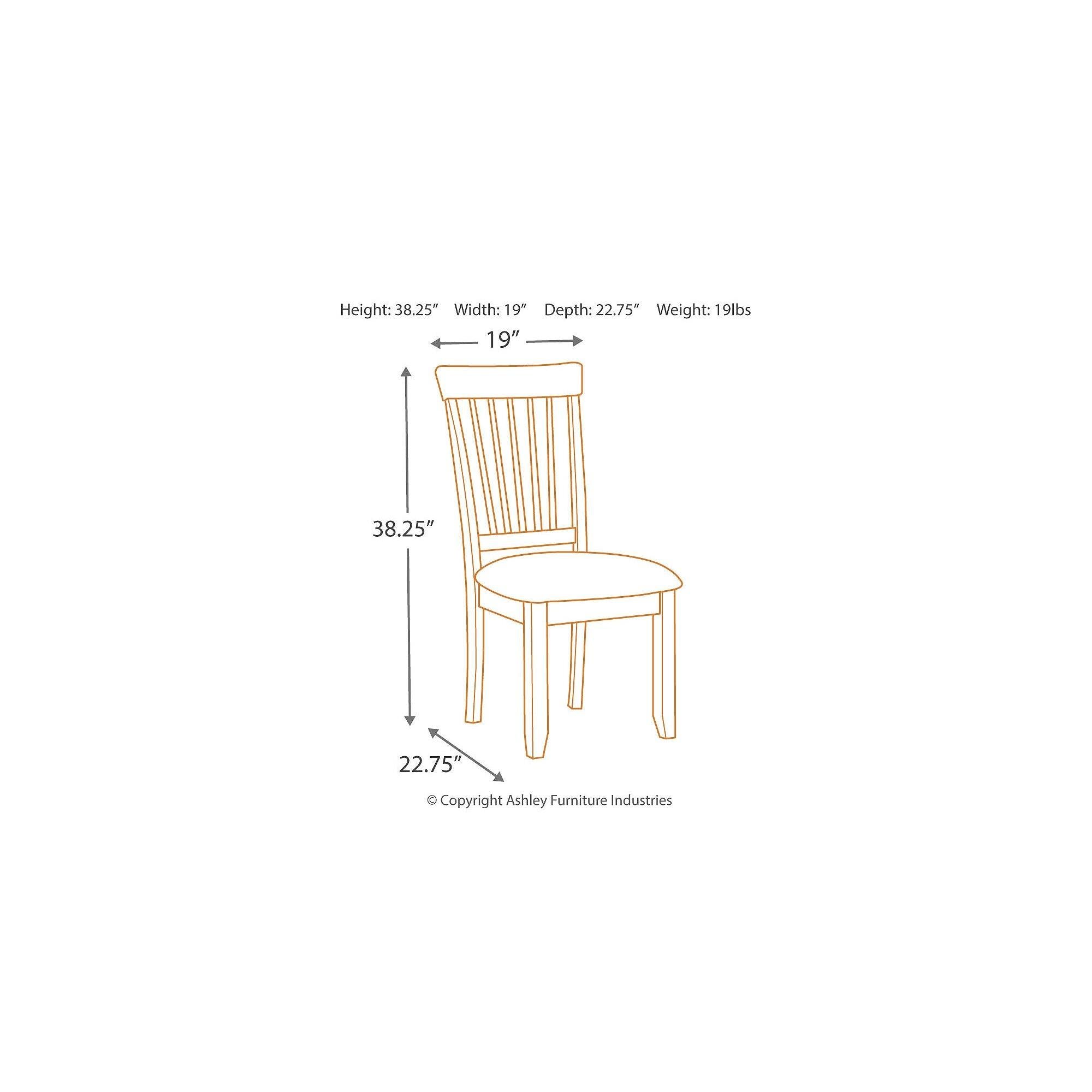 Berringer Casual Dining Upholstered Side Chair , Rustic Brown - Standard (Set of 2) AH137