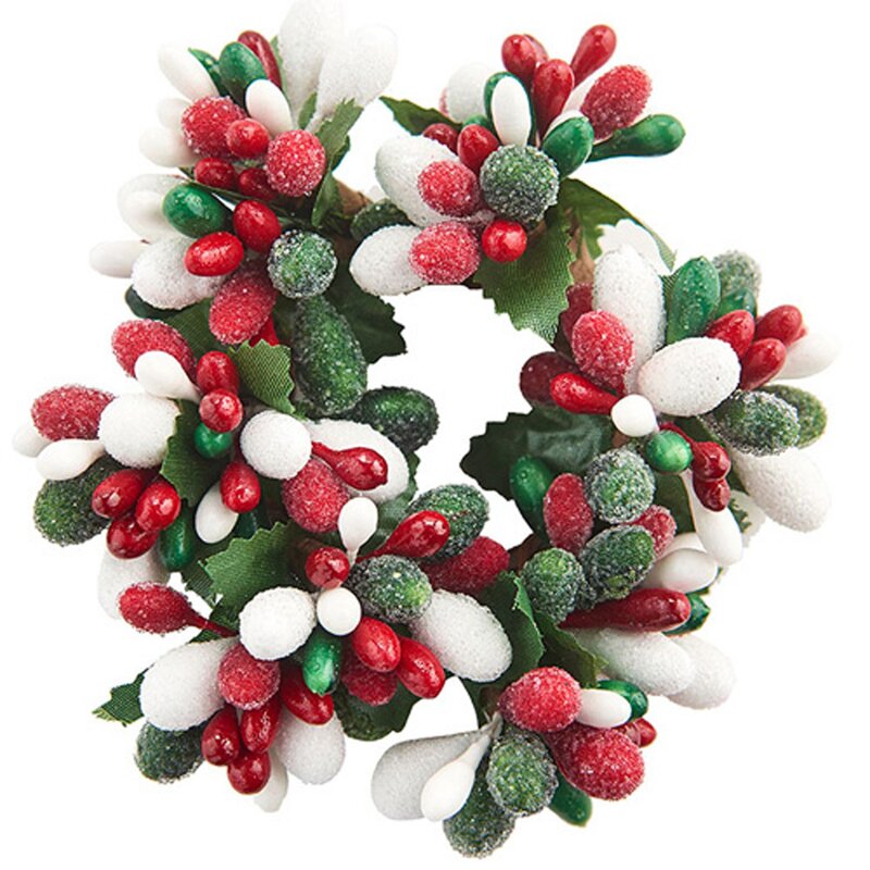 Berry Wreath 3'' H x 3'' W x 3'' D (SET OF 5)