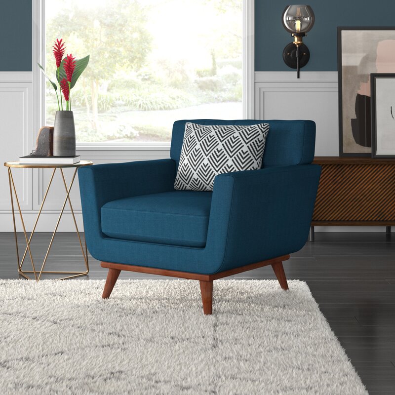 Berryhill 35'' Wide Tufted Linen Armchair CR8050