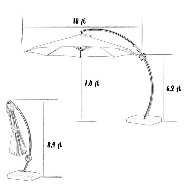 Bersa 120'' Cantilever Umbrella