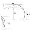Bersa 120'' Cantilever Umbrella