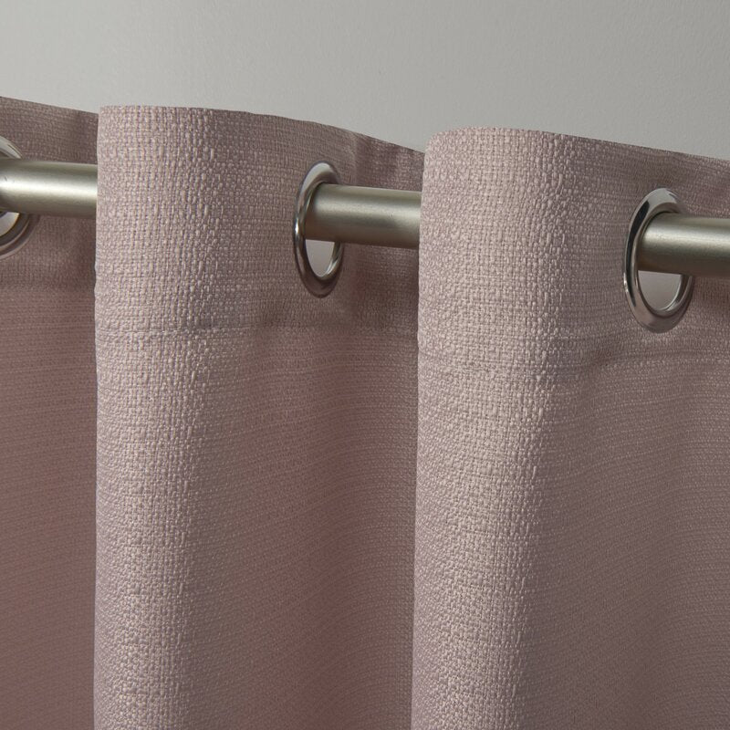 Bertrand Solid Semi-Sheer Grommet Curtain Panels (Set of 2) AT138