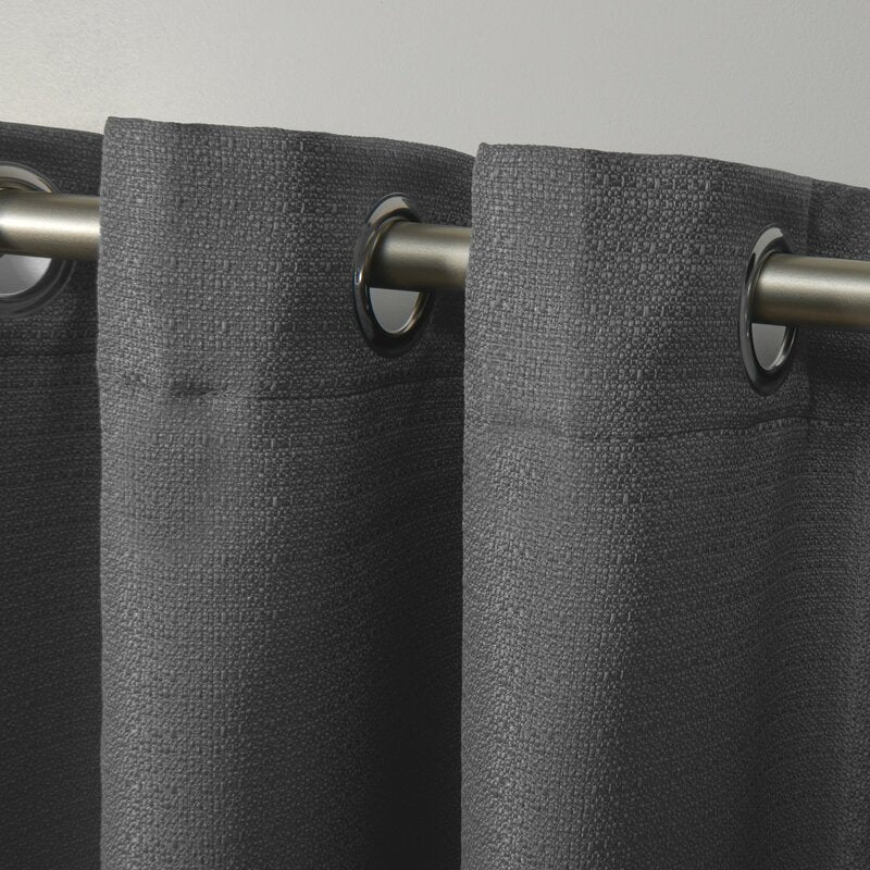Bertrand Solid Semi-Sheer Grommet Curtain Panels (Set of 2) HAS100