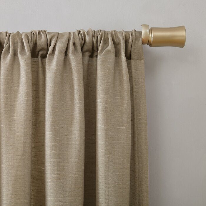 Berwick Linen Blend Textured Semi-Sheer Rod Pocket Curtain Panel, 54" W x 95" L, (Set of 2)