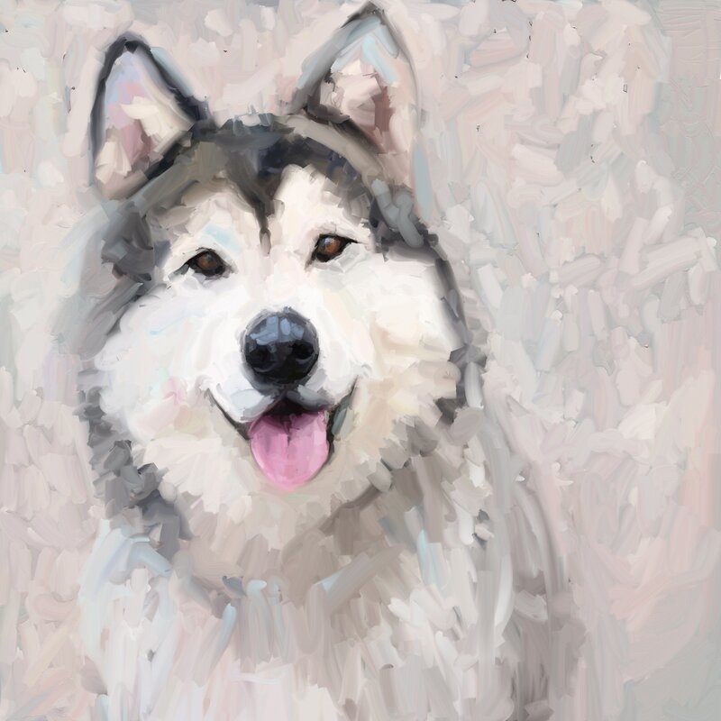 10" H x 10" W x 1.5" D Best Friend Malamute by Cathy Walters - Wrapped Canvas Print VB541