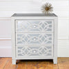 White Bester 3 - Drawer Mirrored Accent Chest