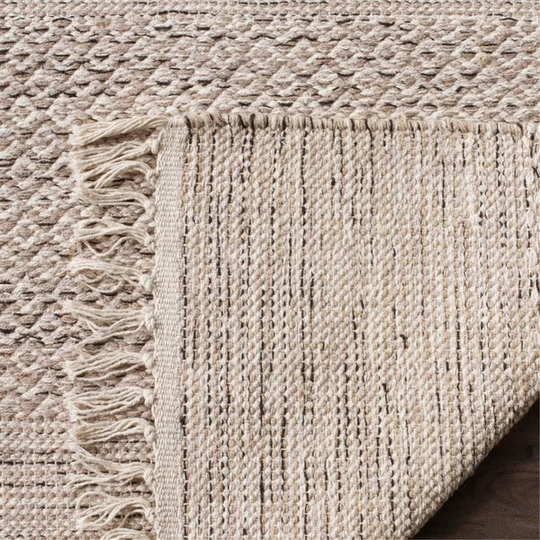 Bester Handmade Flatweave Cotton Area Rug in Ivory/Steel Gray rectangle 2'3"x4'