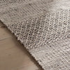 Bester Striped Handmade Flatweave Cotton Area Rug in Ivory/Anthracite, Runner 2'3