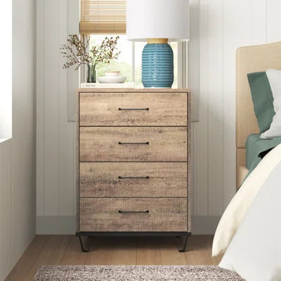 Weathered Oak Bethany 4 - Drawer Dresser