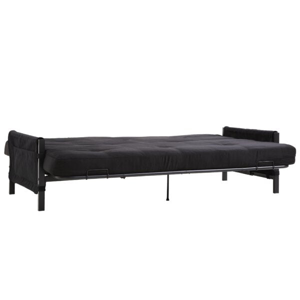 Betsayda Full 76'' Wide Tufted Back Futon And Mattress with Storage
