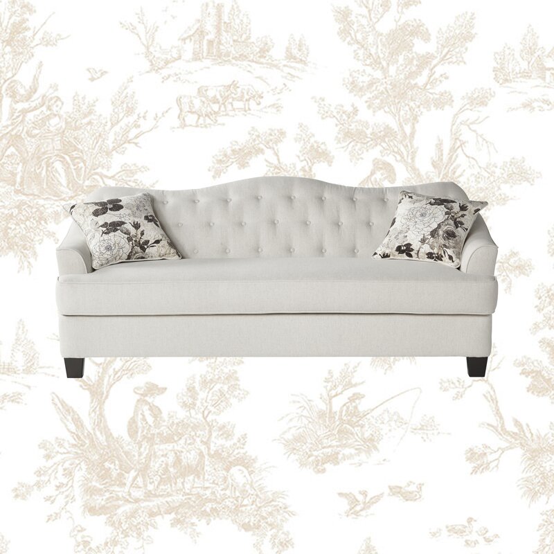 Beverly 85'' Recessed Arm Sofa with Reversible Cushions CYB846