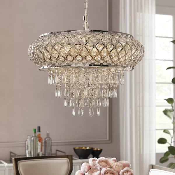 Bevers 5-Light Unique / Statement Geometric Chandelier 14.25'' H x 18.75'' W x 18.75'' D