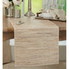 Bevis Shimmering Woven Nubby Natural Table Runner, B6-DS159
