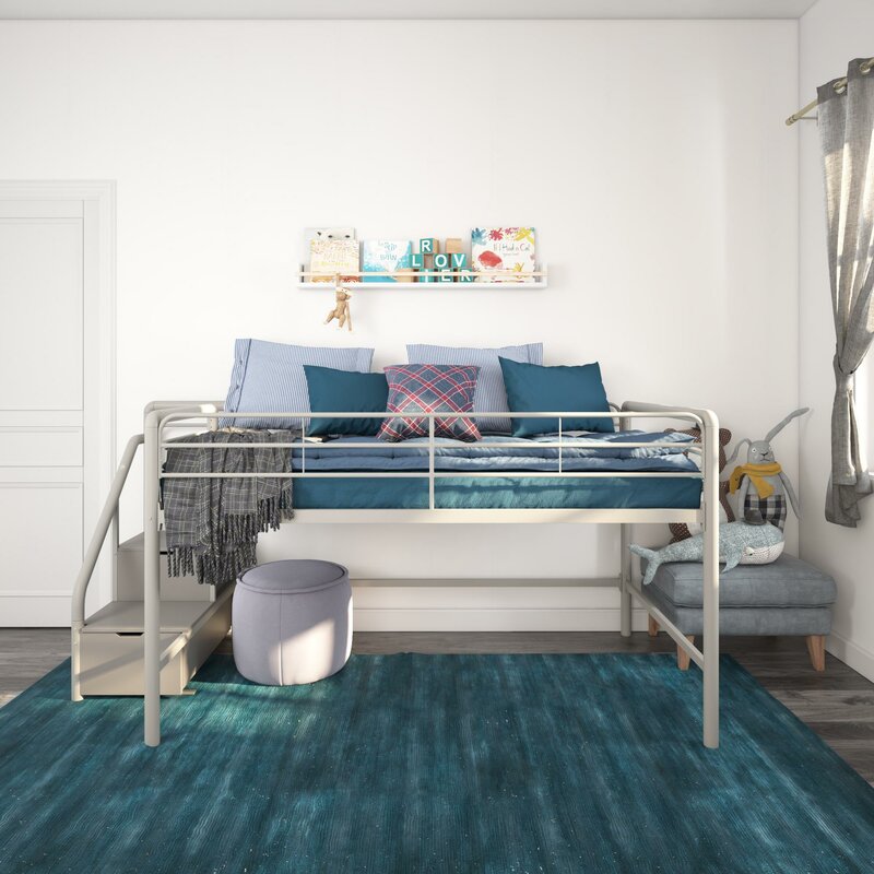 Bewley Junior Twin Low Loft Bed with Drawers K8546