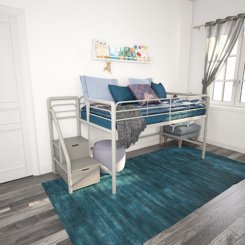 Bewley Junior Twin Low Loft Bed with Drawers K8546