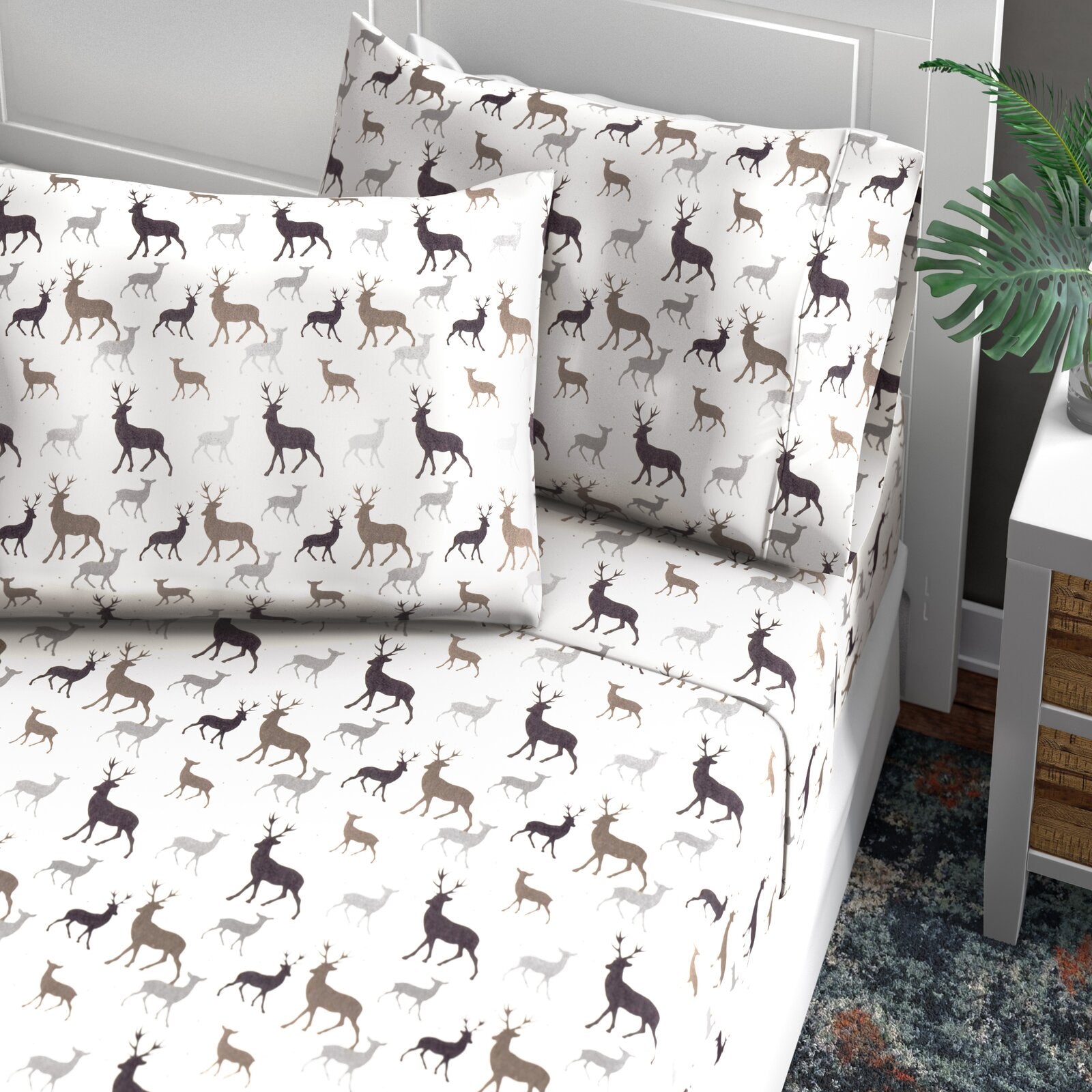 Bhavya 100% Cotton Flannel Sheet Set SC496