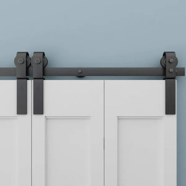 Bi-Folding Standard Double Door Barn Door Hardware Kit