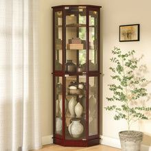 Load image into Gallery viewer, Biali Lighted Corner Curio Cabinet 7146
