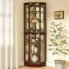 Biali Lighted Corner Curio Cabinet 7146
