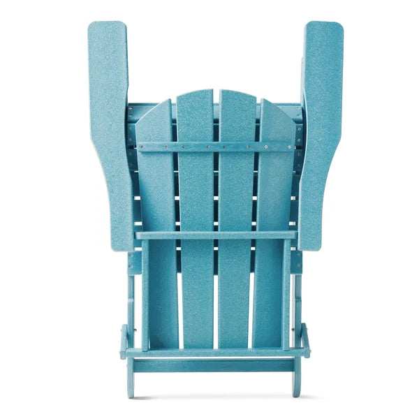 Blue Bickham Plastic Folding Adirondack Chair