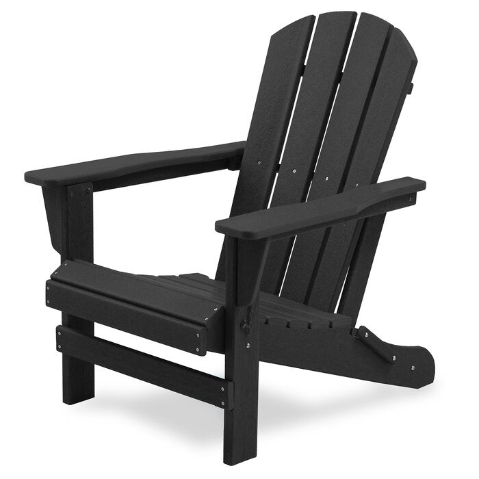 Black Bickham Plastic Folding Adirondack Chair
