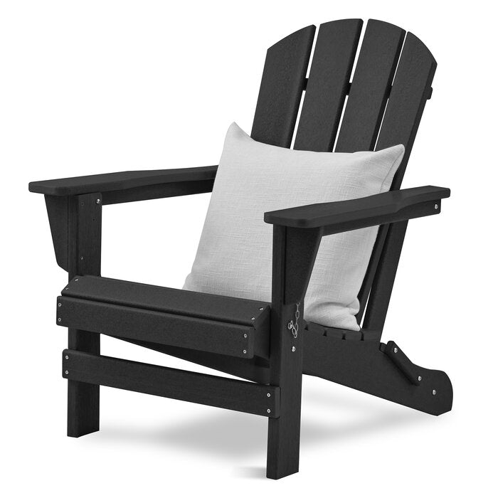 Black Bickham Plastic Folding Adirondack Chair
