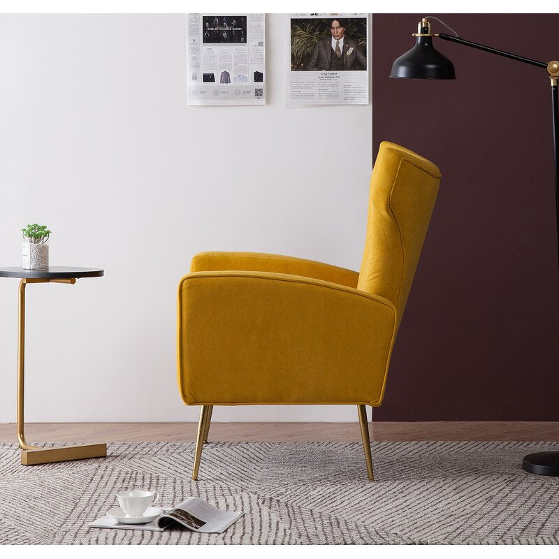 Biggins 27.5'' Wide Velvet Wingback Chair VB493
