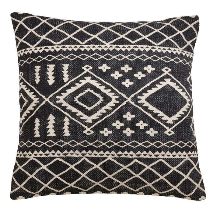 22" x 22" Bilboro Print Bohemian Throw Pillow Cover EE1002