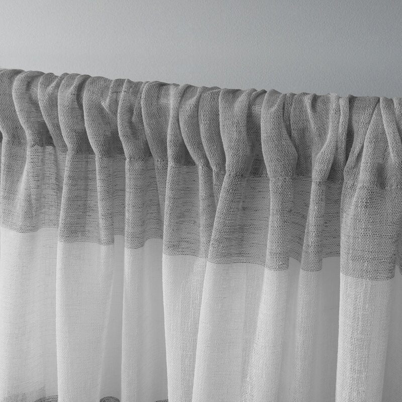 Billie-Mae Striped Semi-Sheer Rod Pocket Curtain Panels (Set of 2), B93-DS384
