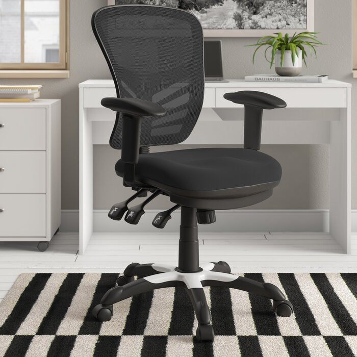 Billups Ergonomic Mesh Task Chair, Dark Gray/Black Frame (#K5821)