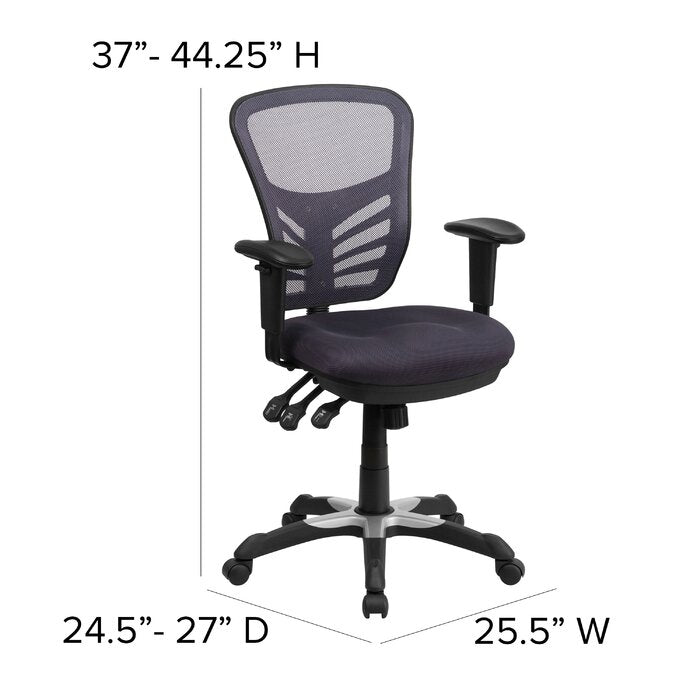Bilups Ergonomic Mesh Task Chair, Dark Gray/Black (#K6304)