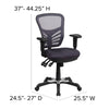 Bilups Ergonomic Mesh Task Chair, Dark Gray/Black (#K6304)