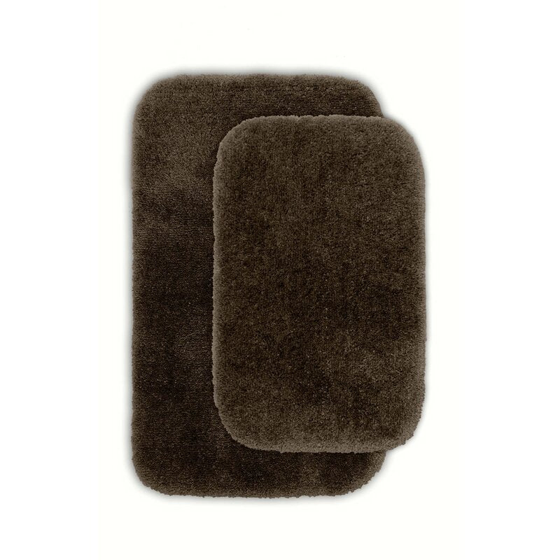 Billye Rectangle Nylon Non-Slip 2 piece Bath Rug Set (Set of 2) CYS181